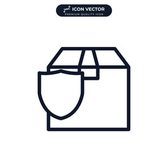 safe packaging icon symbol template for graphic and web design collection logo vector illustration