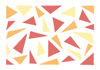 Chaotically arranged different in size, triangles as background, texture, pattern. It looks like broken stained glass.