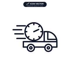 car delivery. fast shipping icon symbol template for graphic and web design collection logo vector illustration