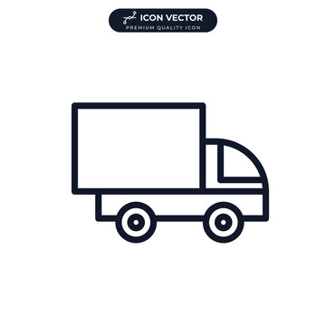 car delivery. fast shipping icon symbol template for graphic and web design collection logo vector illustration