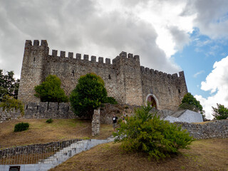Fototapeta na wymiar Castle in the medieval castle of Pombal, Portugal. Heritage and history.