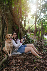 spending the day with my dog