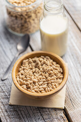 Breakfast cereals. Oat pops in bowl.