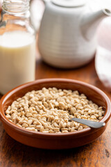 Breakfast cereals. Oat pops in bowl.