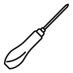 Tablet screwdriver icon outline vector. Repair phone