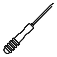 Line screwdriver icon outline vector. Tablet service