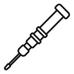 Phone screwdriver icon outline vector. Mobile broken