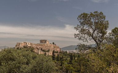 Fototapeta premium Parthenon ancient Greek temple on Acropolis hill, Athens Greece
