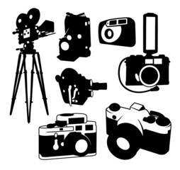 camera for photograph and film maker silhouette