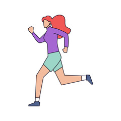 Isolated woman running activities vector illustration DESIGN