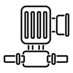 Valve pump icon outline vector. Engine motor