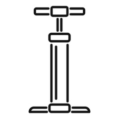 Bike air pump icon outline vector. Machine station