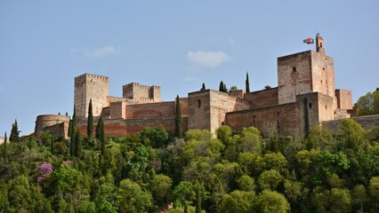 Fototapeta na wymiar Varias vistas panorámicas de la Alhambra de Granada