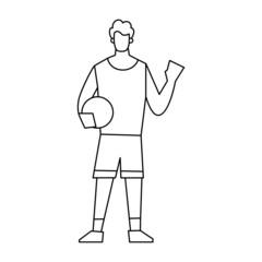 Isolated man play people activities vector illustration