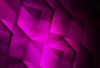 Obraz premium Dark Pink vector texture with colorful hexagons.