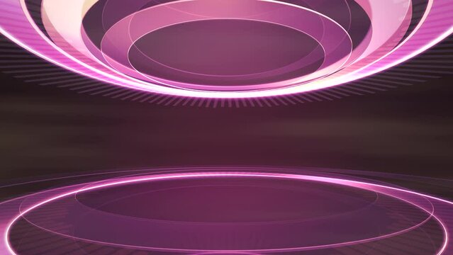 Newsroom with lines and circular shapes, business, corporate and news style background