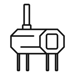 Obraz premium Smokehouse food icon outline vector. Bbq grill