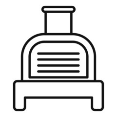 Smokehouse menu icon outline vector. Oven house