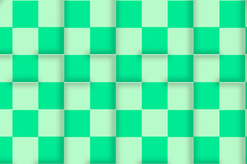 Light green and dark green cells of many colored squares.