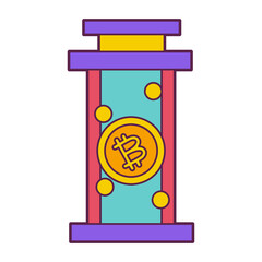 Isolated bitcoin concept Crypto currency Vector illustration