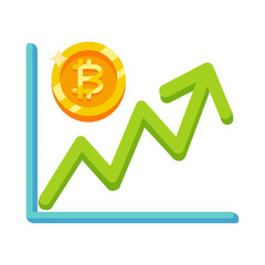 Isolated bitcoin concept Crypto currency Vector illustration