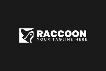 Raccoon logo design element, simple icon raccoon vector © Brandingasik