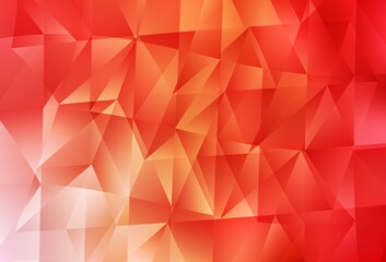 Light Red, Yellow vector texture with triangular style.