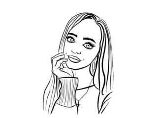 beautiful girl with big eyes