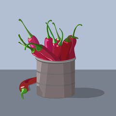 natural chili pepper illustration
red hot vector pepper in the bowl
vector illustration with red pepper for cooking book