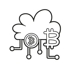 Isolated bitcoin concept Crypto currency Vector illustration