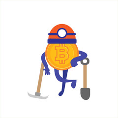 Isolated bitcoin concept Crypto currency Vector illustration