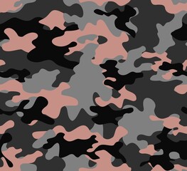 
modern camouflage pattern, gray background with orange spots, seamless pattern for print.