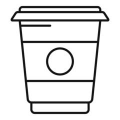 Jam cocoa cream icon outline vector. Paste jar