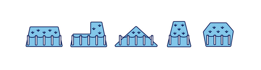 土地の形のイラスト	
