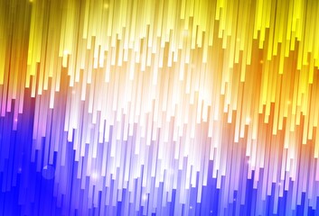 Light Blue, Yellow vector background with stright stripes.