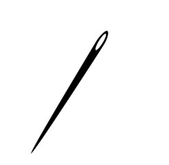 Needle on white vector 