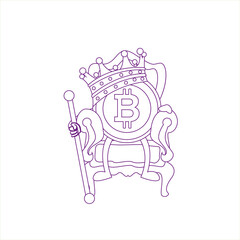 Isolated bitcoin concept Crypto currency Vector illustration