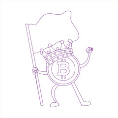 Isolated bitcoin concept Crypto currency Vector illustration