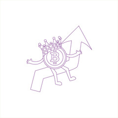 Isolated bitcoin concept Crypto currency Vector illustration