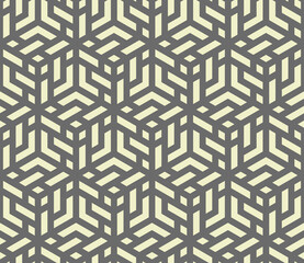 Abstract geometric pattern with stripes, lines. Seamless vector background. Gray ornament. Simple lattice graphic design