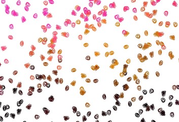 Light Pink, Yellow vector pattern with spheres.