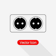Wall Socket Icon, Socket Icon,Wall Plug Electricity Icon Vector Illustration Eps10