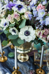 wedding bouquet with nice anemone flowers