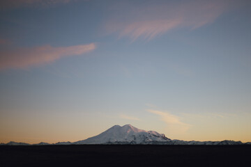 Fototapeta na wymiar sunset in the mountains Elbrus