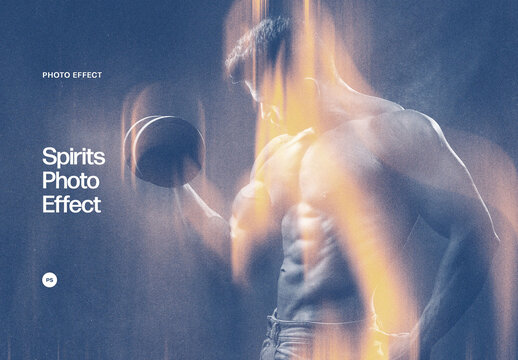 Spirits Light Leak Photo Effect Mockup
