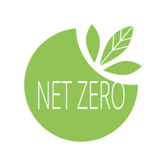 CO2 neutral stamp, net zero, label