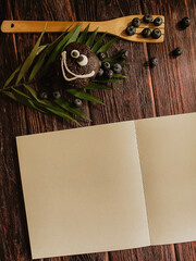 book with a bunch of flowers