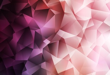 Light Pink vector polygon abstract layout.