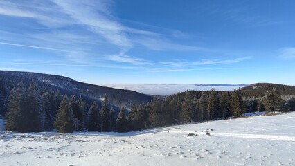 góry, niebo, natura, piękno 