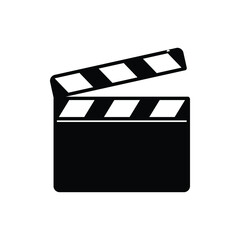 Fototapeta premium clapper icon vector movie video sign
